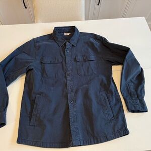 Faherty Dark Blue Shirt Jacket